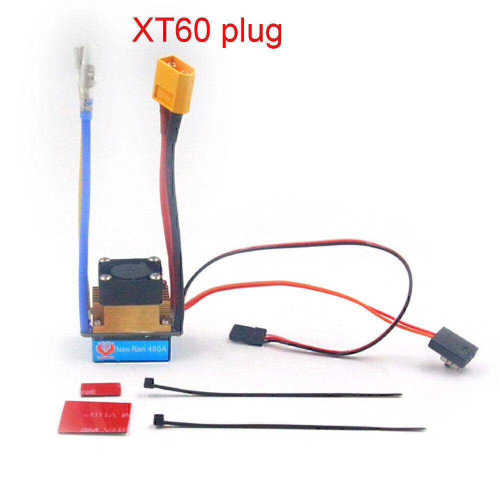 Waterproof 480A Brushed ESC 3 Modes for 540 550 775 Motor RC Car Truck Crawler
