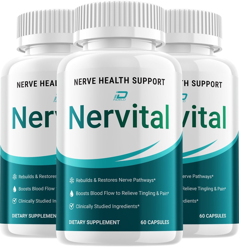 (3 Pack) Nervital Capsules – Nervital Natural Ingredients Glycogen Support