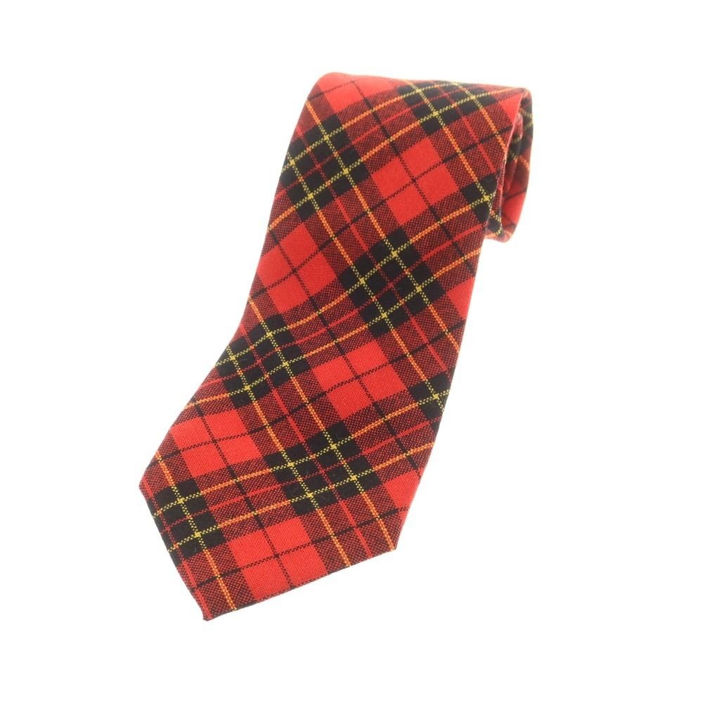 Drake's Necktie Tie All over Check pattern Handmade in England Red Black Wool