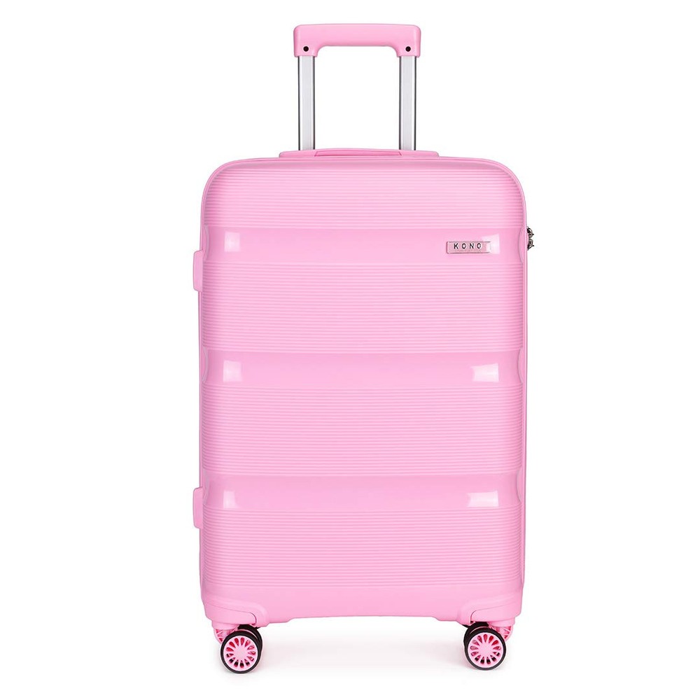 Carry On Luggage Hard Shell Travel Trolley 4 Spinner Wheels Lightweight Polyp...