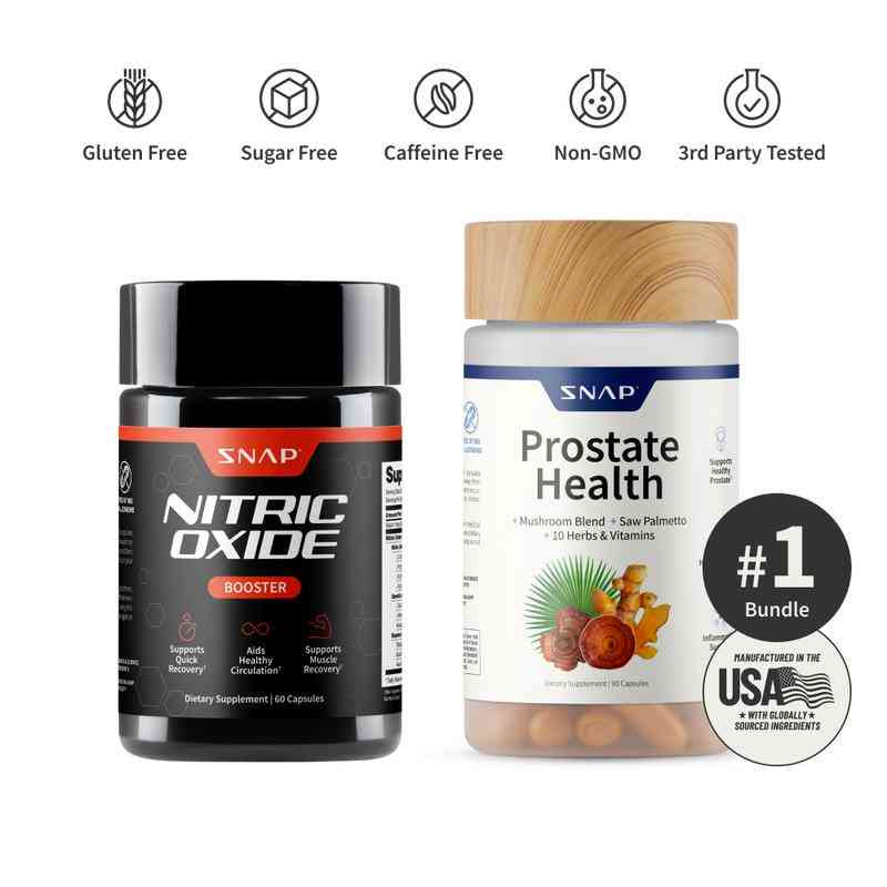 SNAP Ultimate Men's Health Bundle - Nitric Oxide Booster 60ct & Prostate Health