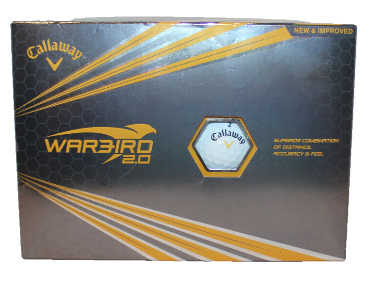 Callaway Warbird 2.0 Golf Balls in WarBird Yellow 12 Pack New