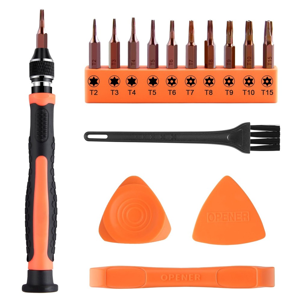 10-in-1 Magnetic Torx Screwdriver Set with T2 to T8 Bits
