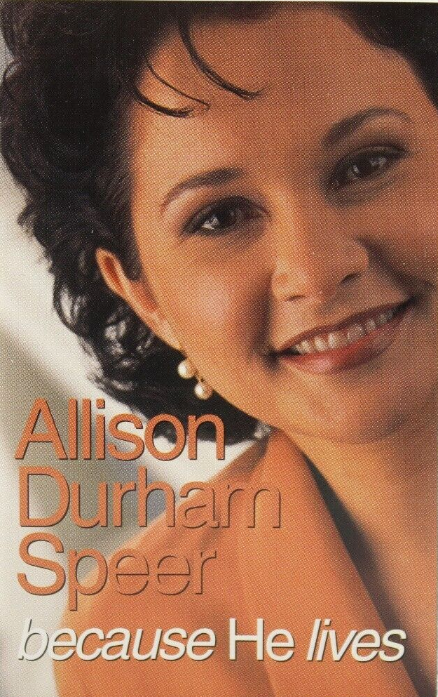 ALLISON DURHAM SPEER -  BECAUSE HE LIVES GOSPEL MUSIC CASSETTE TAPE VINTAGE 1999