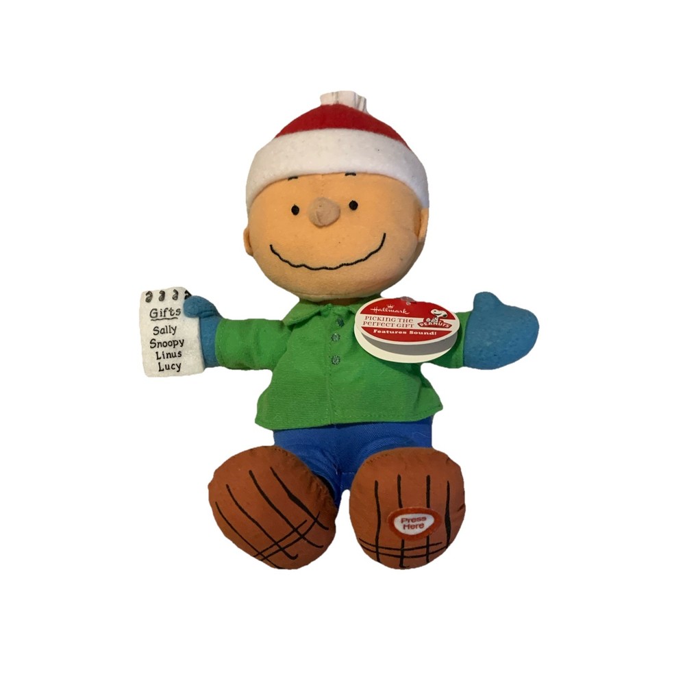 Hallmark 2011 Peanuts Charlie Brown Talking Plush Christmas Pre-Owned; RARE GUC