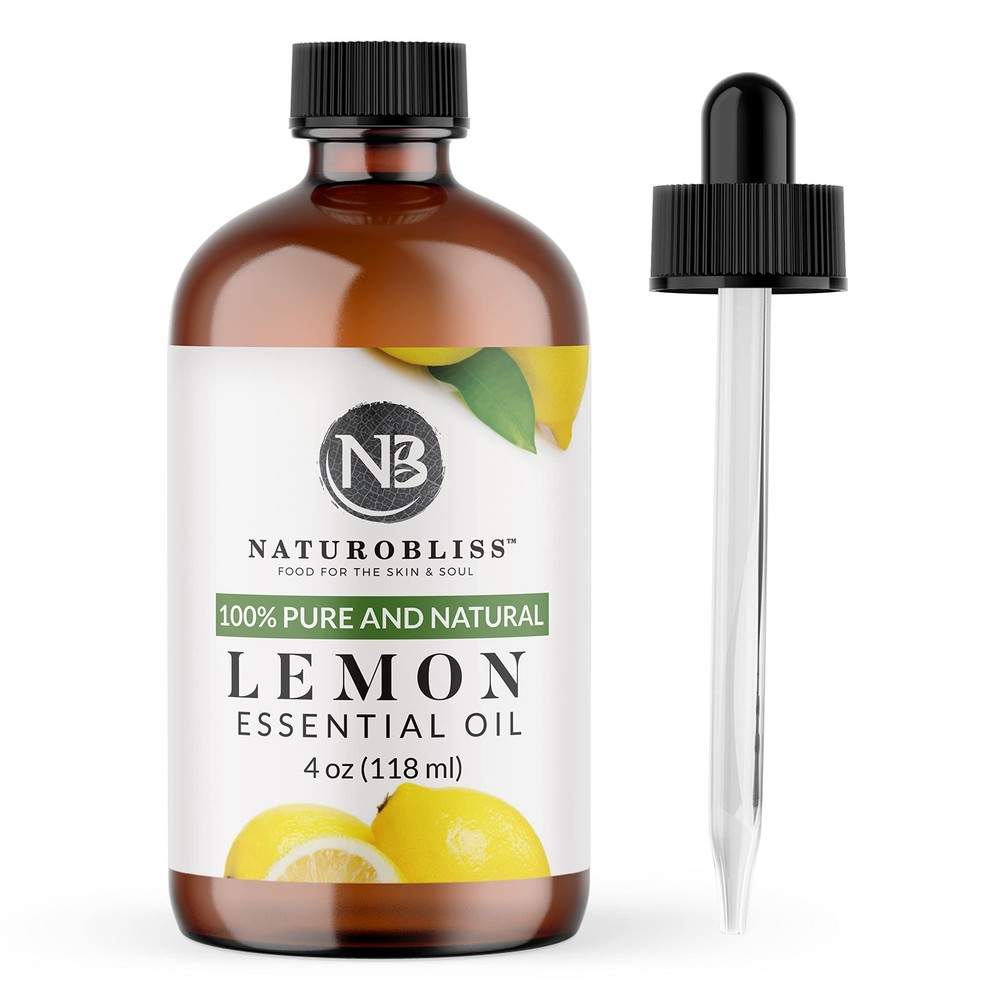 100% Pure Lemon Essential Oil Therapeutic Grade Premium Quality (4 fl. oz) wi...
