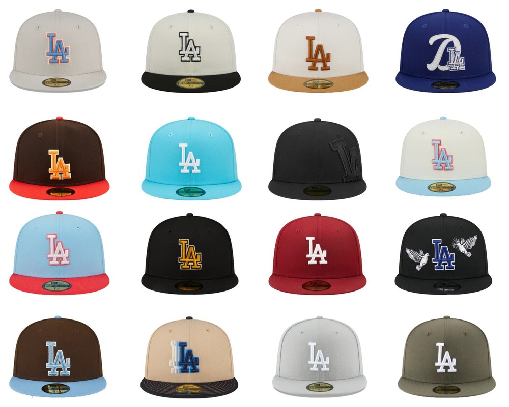 New MLB Los Angeles Dodgers New Era Men's Baseball Cap 59FIFTY Fitted Cap