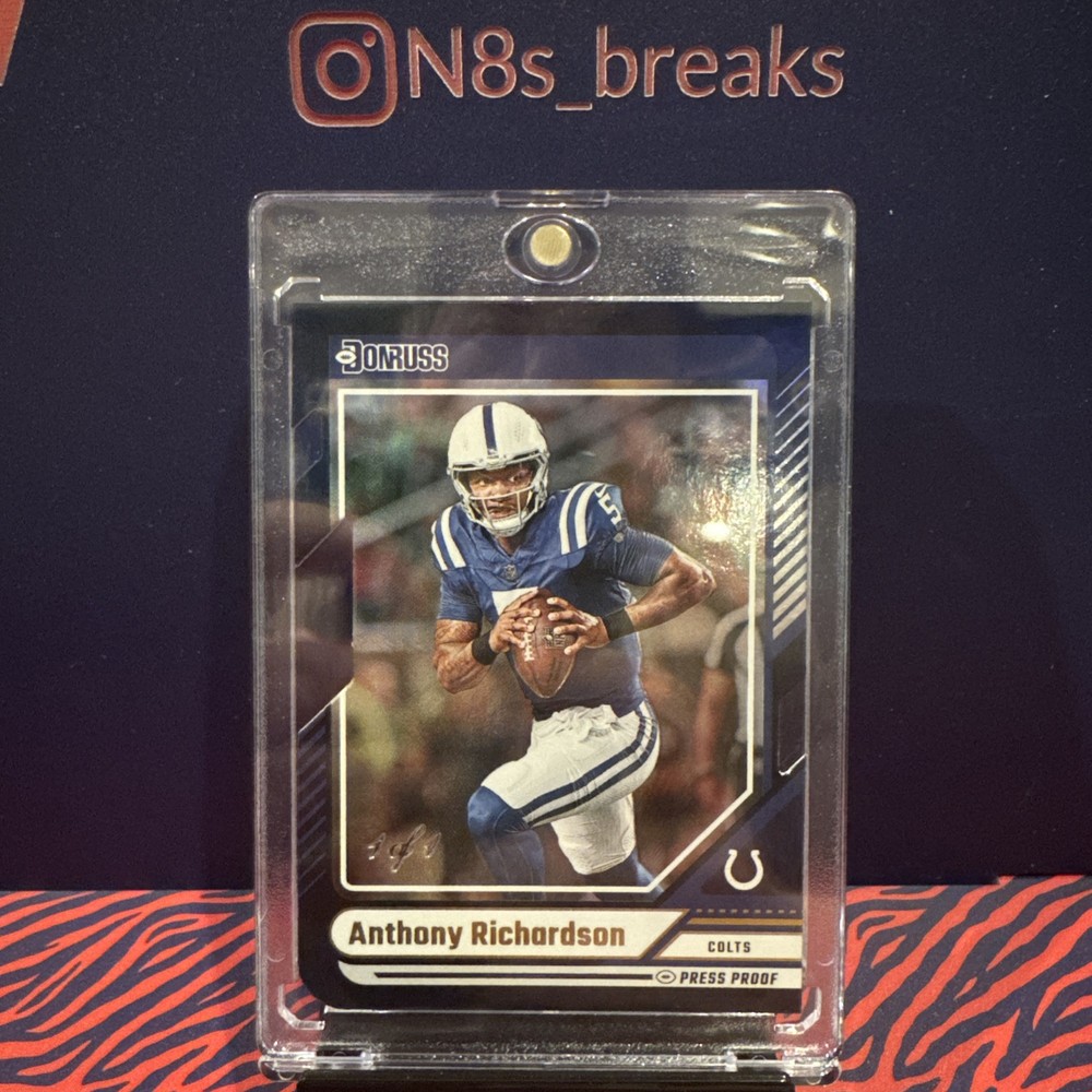 2024 Donruss #120 Anthony Richardson Press Proof Black Die-Cut 1 of 1 Colts