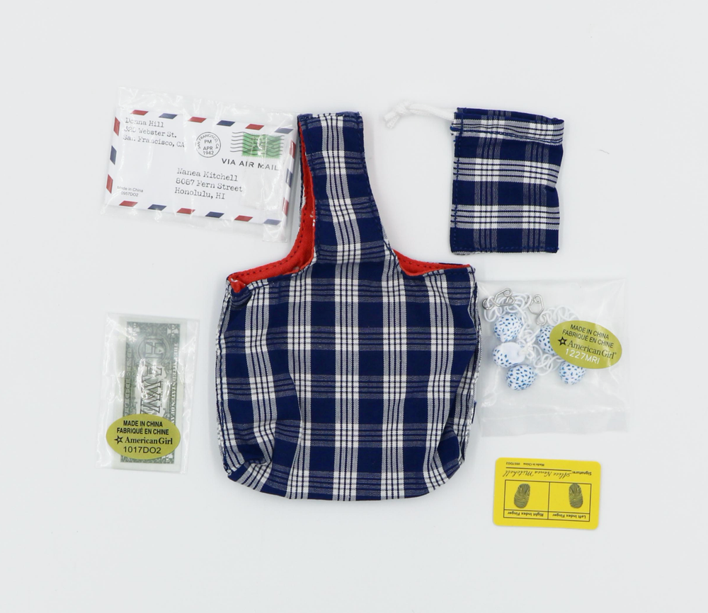 American Girl Nanea's Meet Accessories set Necklace Handbag Money for 18'' doll