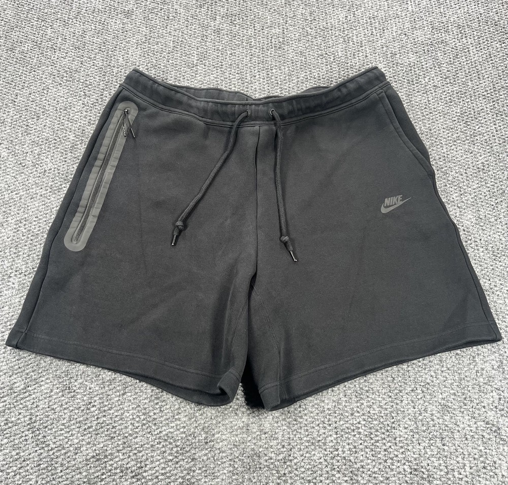 Nike Sportswear Tech Fleece Shorts Mens 2XL Black Workout Gym Zip Pocket