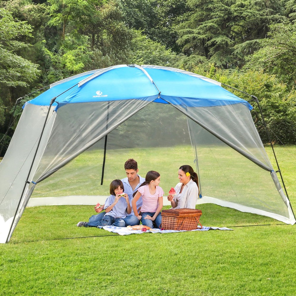 13 x 9 Ft Screen Tent Screen House Room Camping Tent Outdoor Mesh Net Wall Ca...