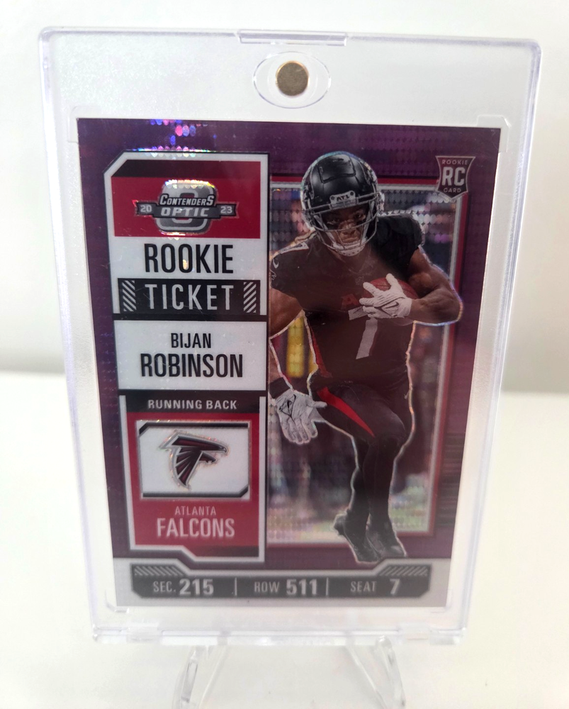 2023 Contenders Optic - FOTL Purple Pulsar Prizm - BIJAN ROBINSON #'d /26