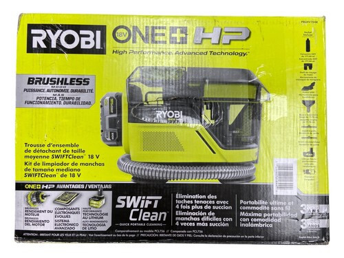 RYOBI PBLHV704K ONE+HP 18V SWIFTClean Spot Cleaner Full Kit | Free Priority Ship
