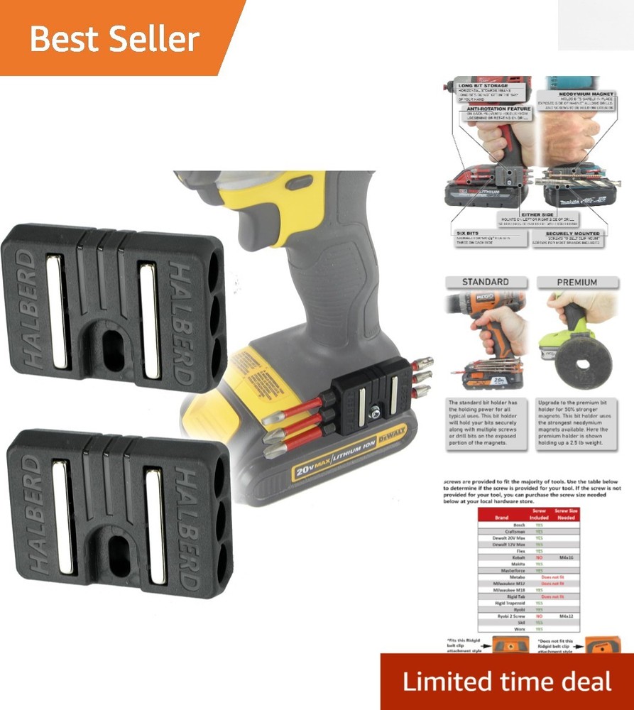 Magnetic Bit Holder Set 2 Pack for Easy Screw Access