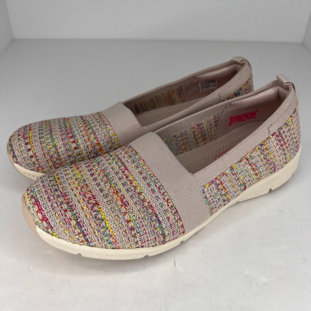 Skechers Womens 100367 Natural Multi Be Cool Sherbet Skies Size 9 Slip On Shoes
