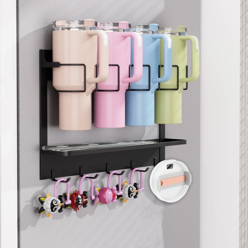 Strong Magnetic Cup Holder Rack for Stainless Steel Tumblers