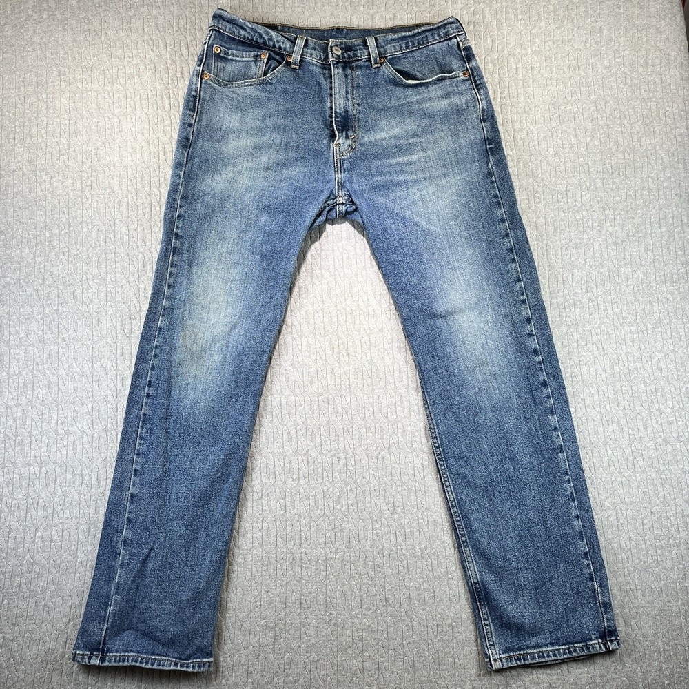 Levi’s 505 (33x30) Straight Leg Faded Men’s denim blue jeans, pants