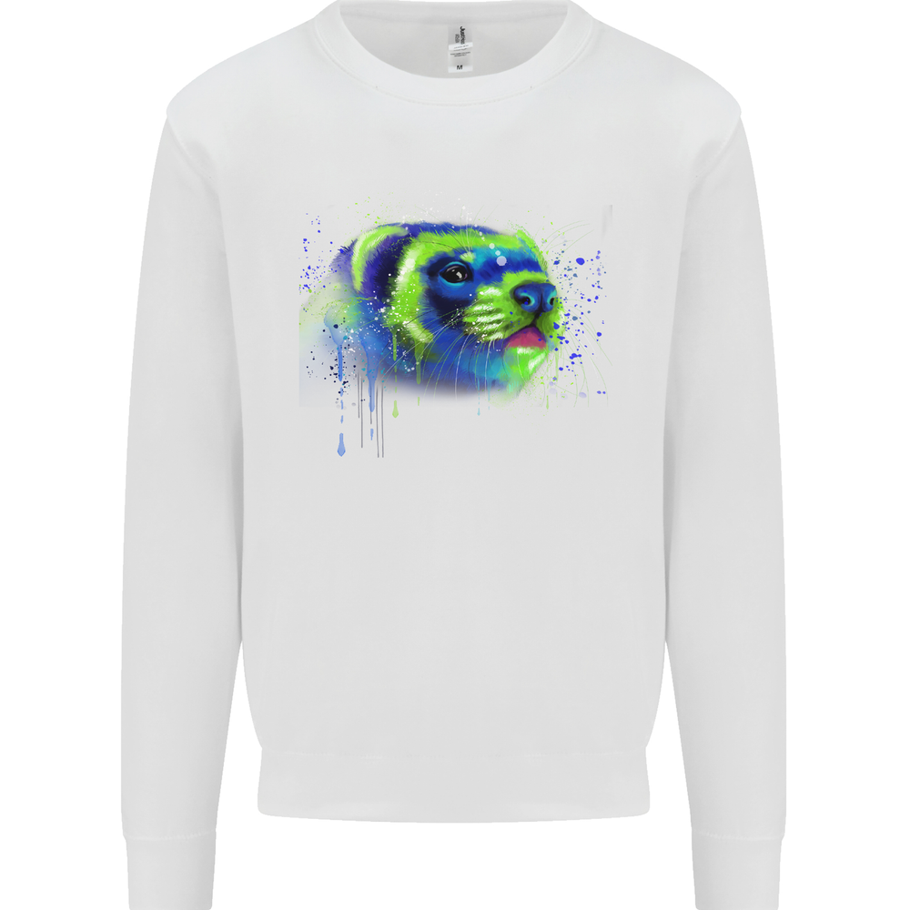 A Ferret Watercolour Mens Sweatshirt Jumper