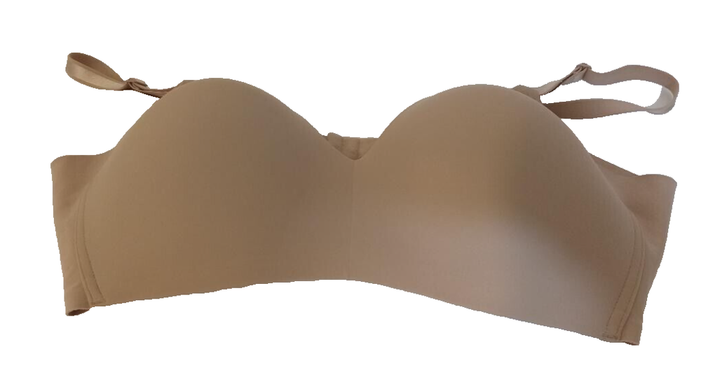 Warners Bra Womens Size 40C Beige Padded Wireless Adjustable Straps Soft Comfy