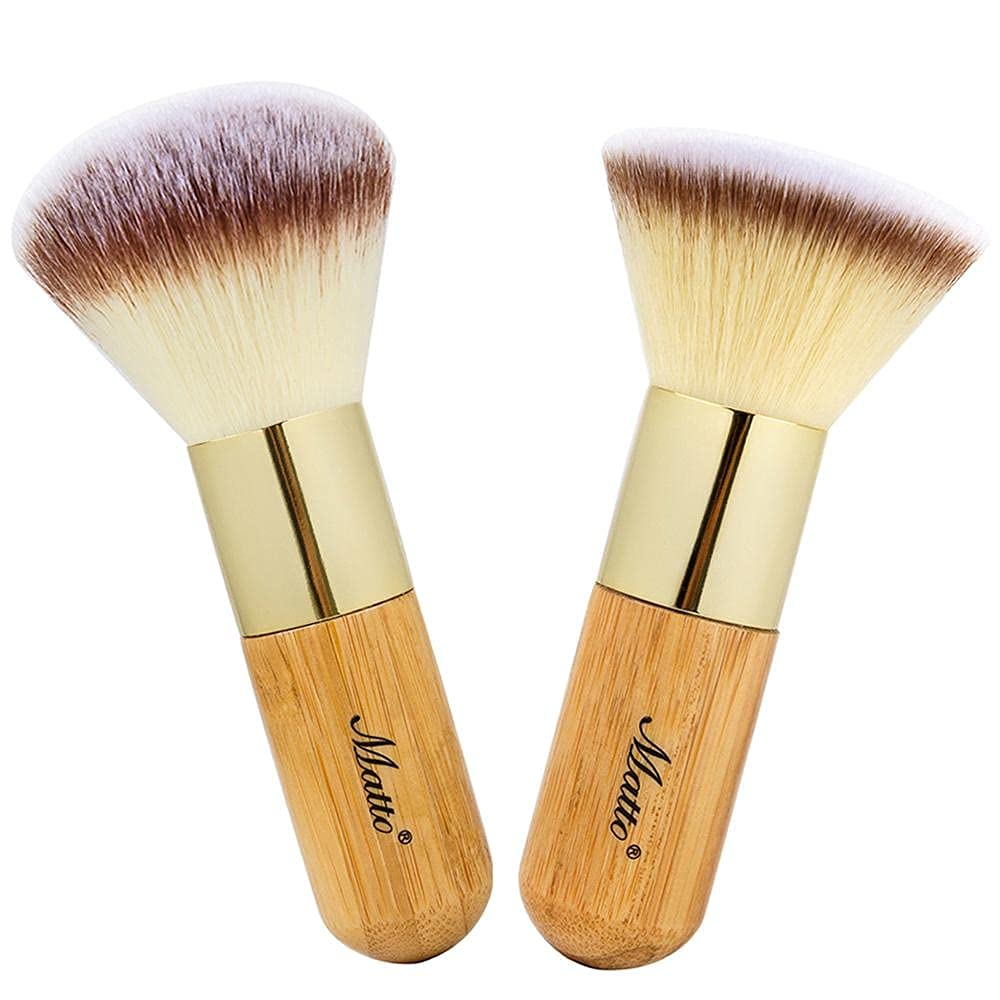 Matto Makeup Brush Set 2 Pieces Face Blush Kabuki Powder Foundation Makeup Brush