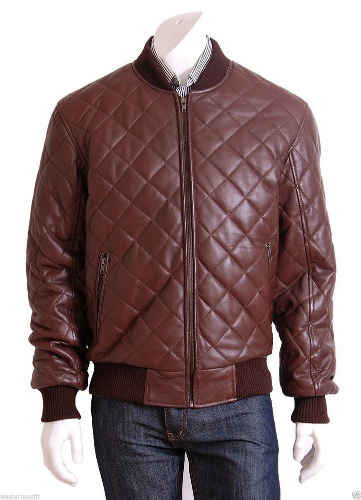 Stylish Men's Brown Lambskin Leather Jacket for Party Wear - SDM135