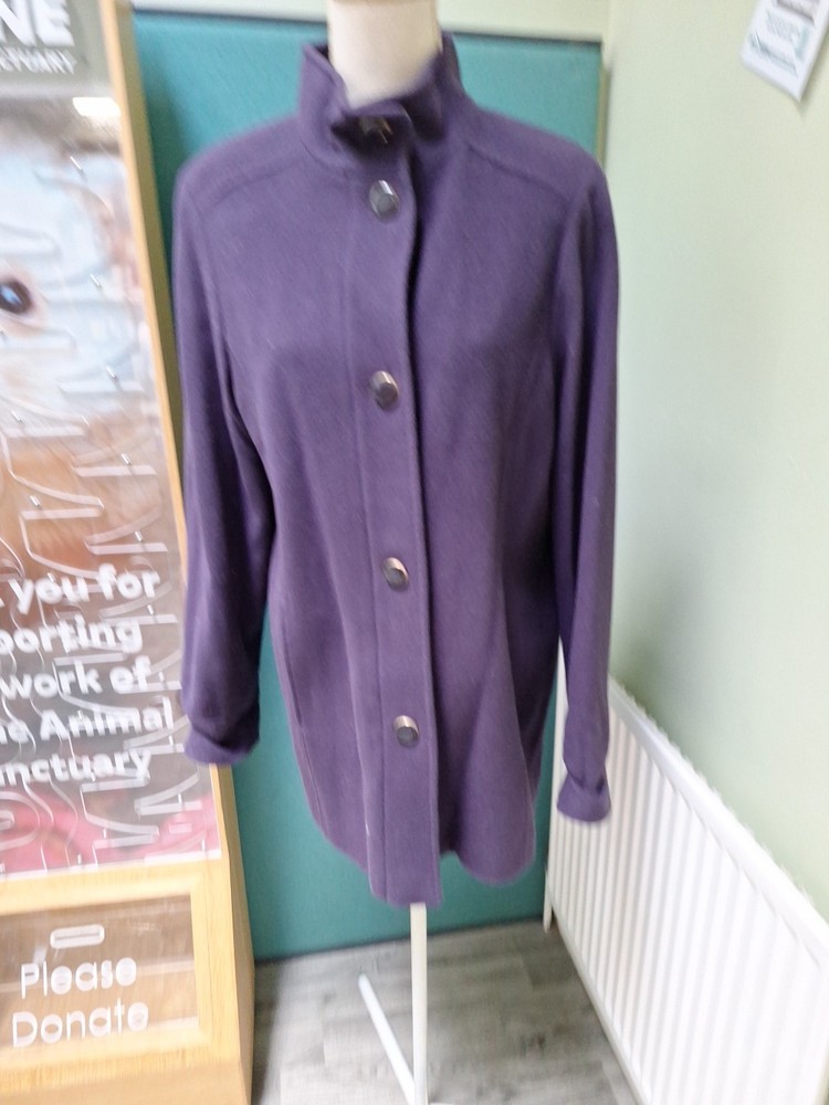 Marks & Spencer Purple Womens Coat Size 16 San