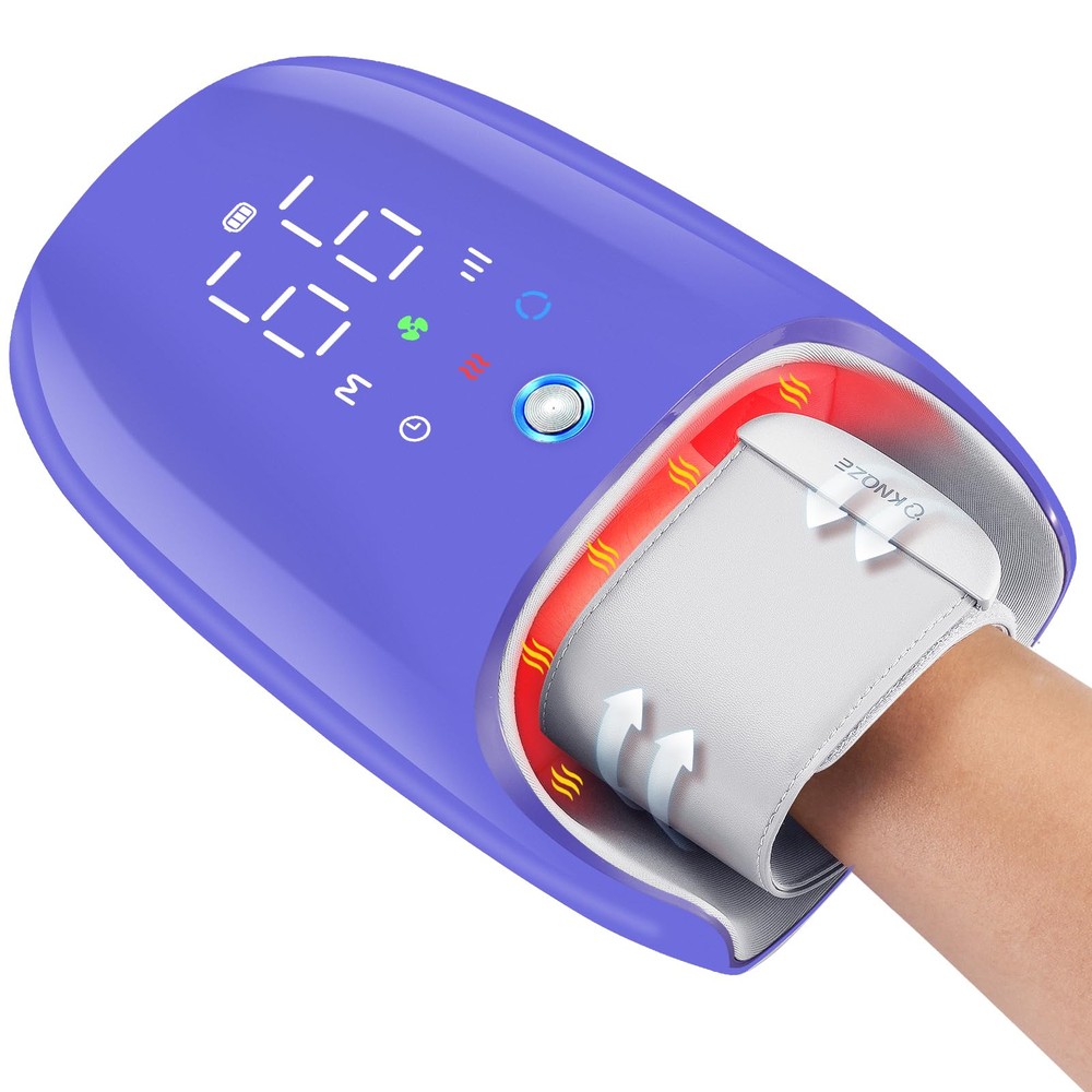 FSA HSA Eligible Heated Hand Massager with Compression and Roller Kneading