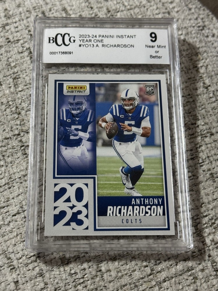 2023-24 Anthony Richardson Panini Instant Year One Rookie Card /3846 BCCG 9 Mint #YO13 NFL Collectible