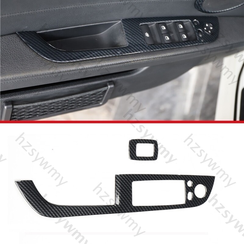 For BMW Z4 2009-2016 Black Carbon Fiber ABS Window Lift Panel Switch Cover Trim