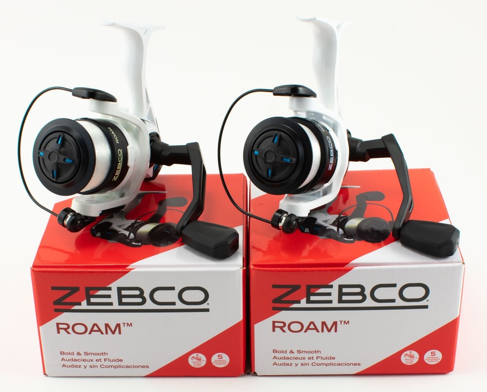 (LOT OF 2) ZEBCO ROAM 30 BLUE 5.2:1 GEAR RATIO ROAMBL30 SPINNING REEL 21-41493