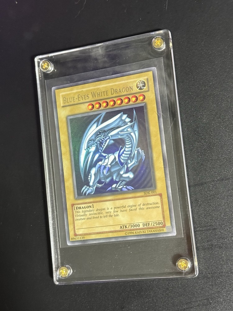 Blue Eyes White Dragon Unlimited SDK-001 Faded Ink Rare Vintage MTG