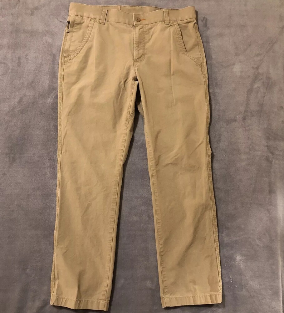 LL Bean Pants Mens 36x32 Ripstop Khaki Standard Fit 5 Pocket  (measure 36x31)