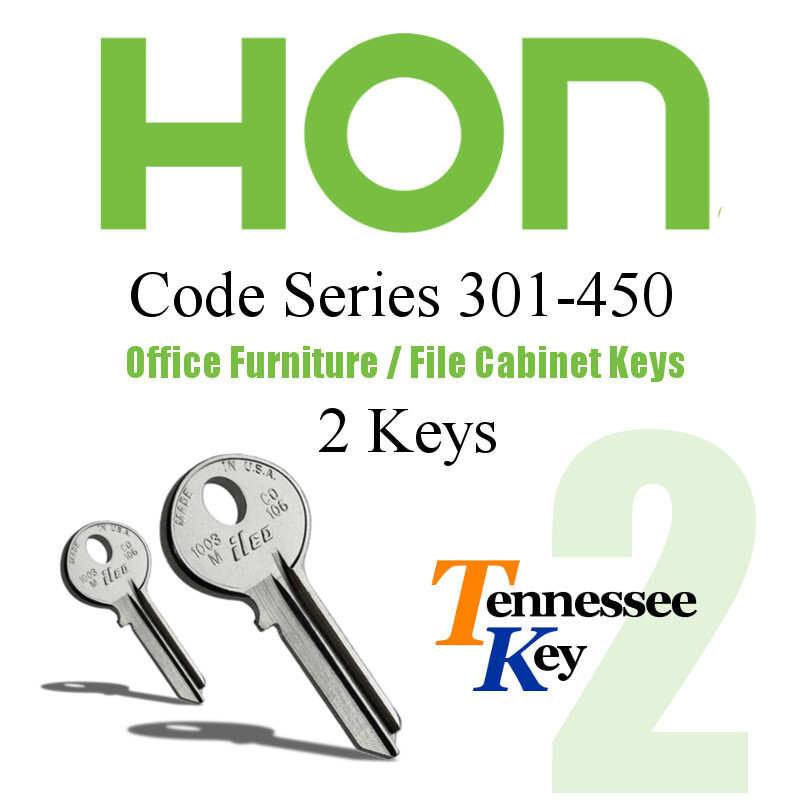 Hon Desk & File Cabinet Keys, 2-Pack for Code Series 301-450