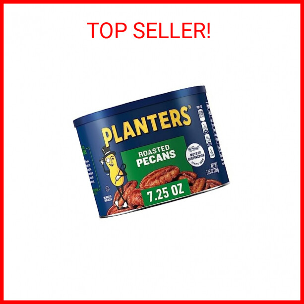 PLANTERS Roasted Pecan Nuts, Party Snacks, Plant-Based Protein, Nuts for Baking,