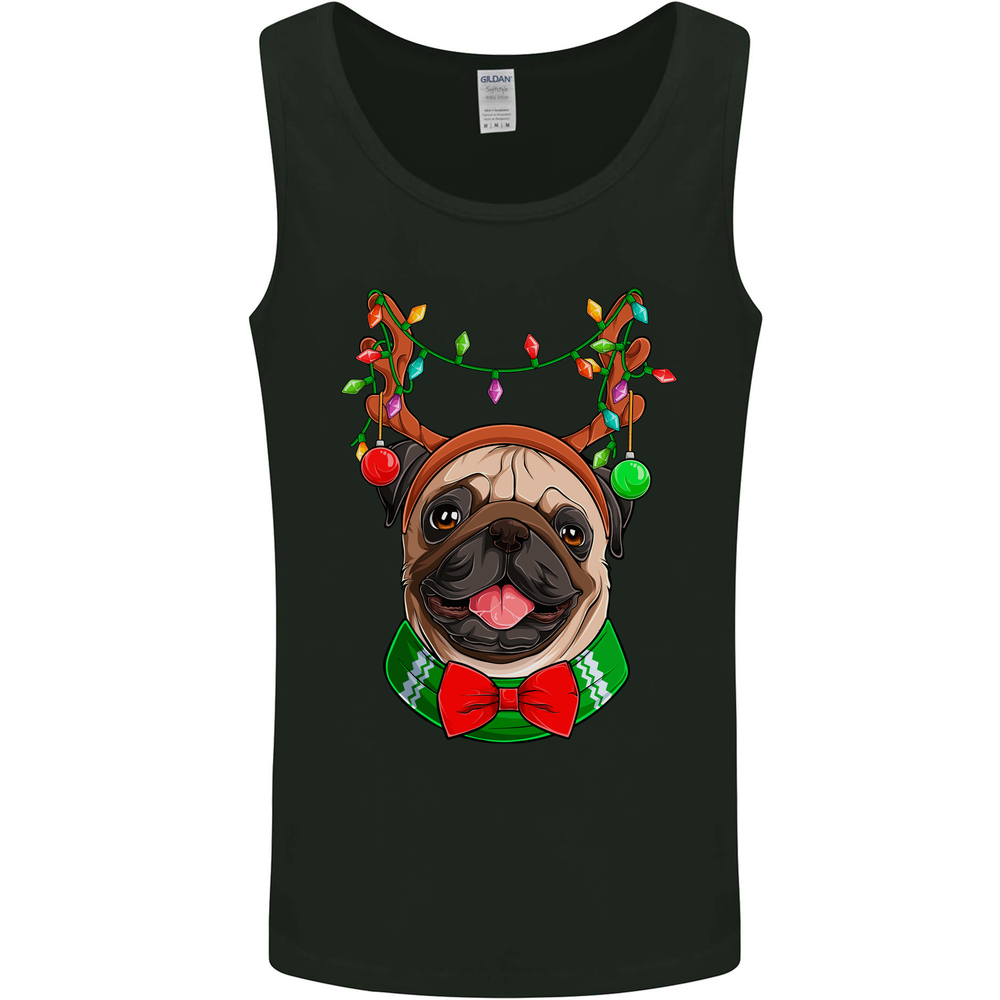 Christmas Pug Xmas Dog Mens Vest Tank Top