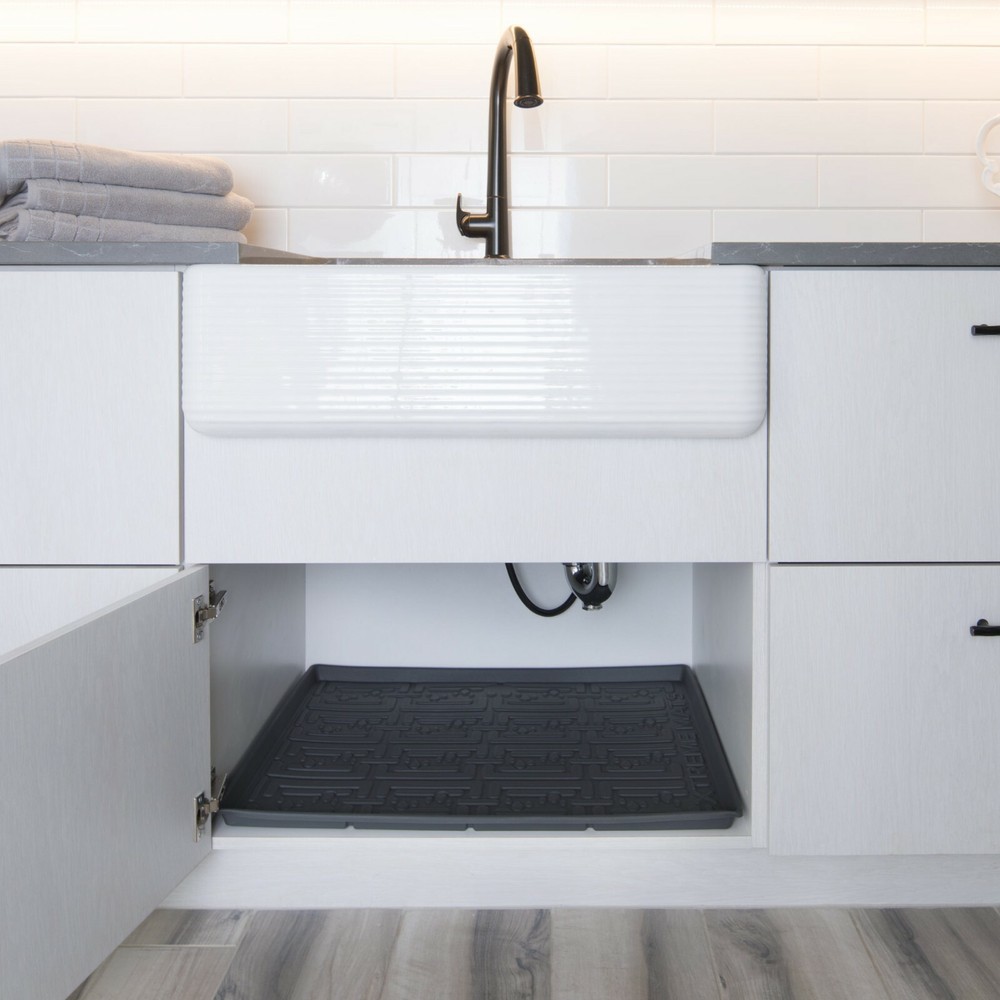 Xtreme Mats Under Sink Kitchen Cabinet Mat 30 5/8 X 21 7/8 Grey