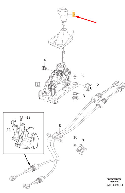 VOLVO V60 MK2 Gear Shifting Knob 31492769 NEW GENUINE