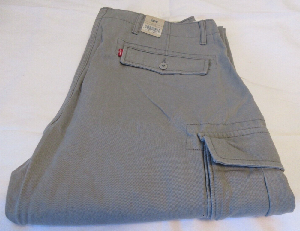 Levi's Men's 100% Cotton Tapered Leg ACE Cargos Grey Pants Size 34X29