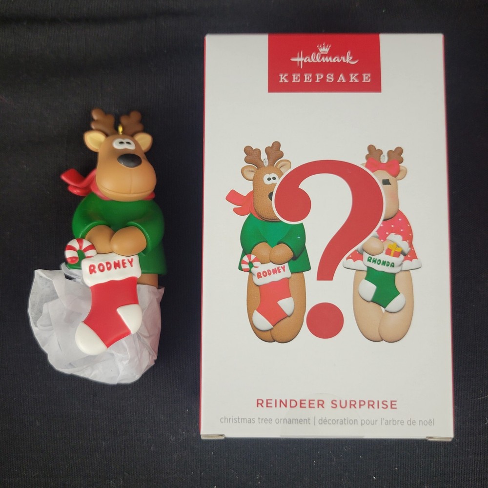Hallmark 2024 RODNEY Reindeer Surprise Keepsake Holiday Ornament New