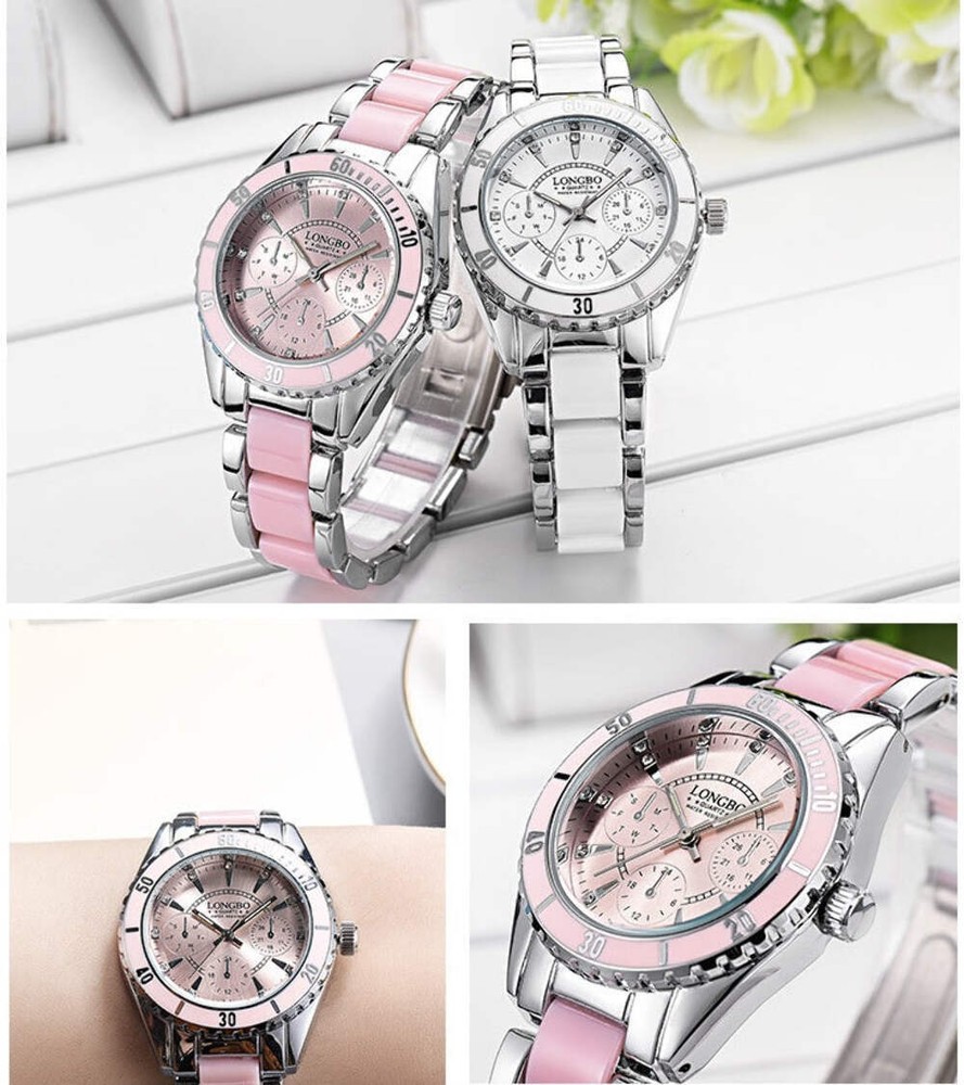 Stylish Luminous Quartz Watch for Women - Waterproof Ceramic Steel Bracelet, Thr