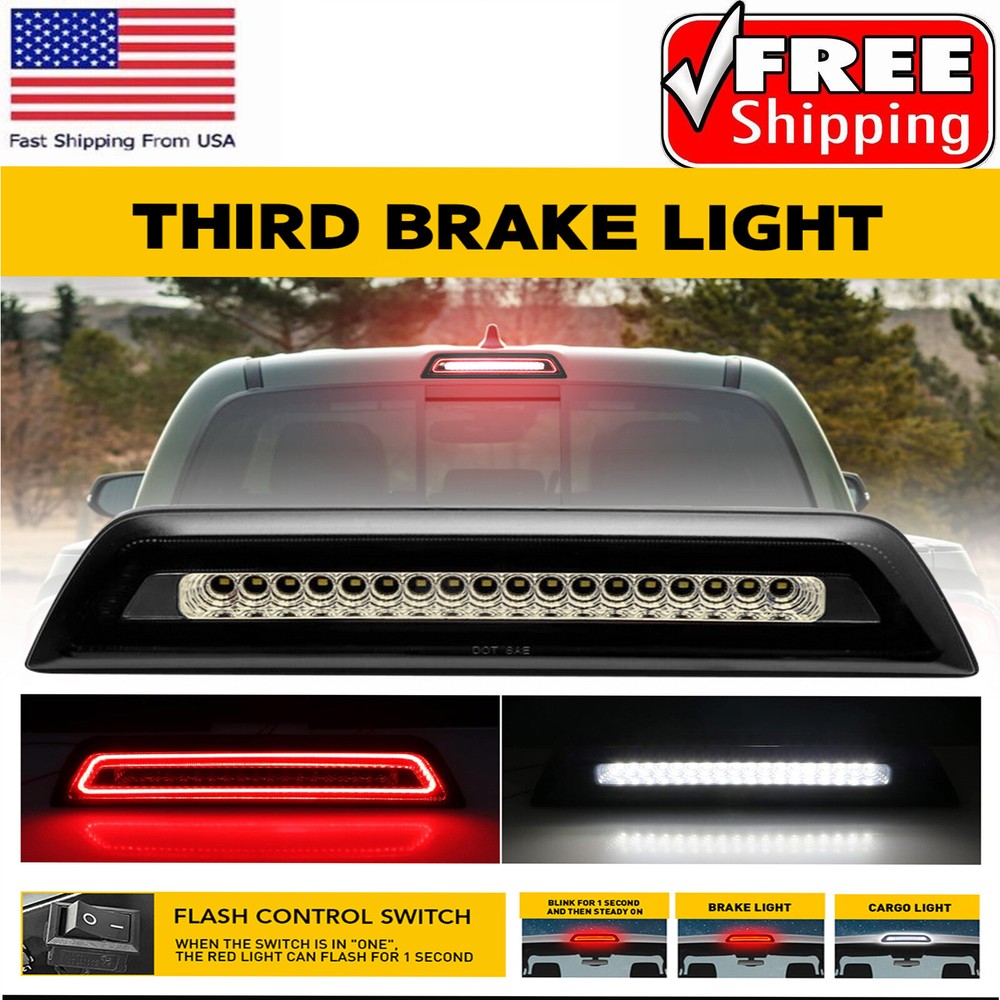 Smoked Red LED Third Brake Light for 2016-2022 Toyota Tacoma  