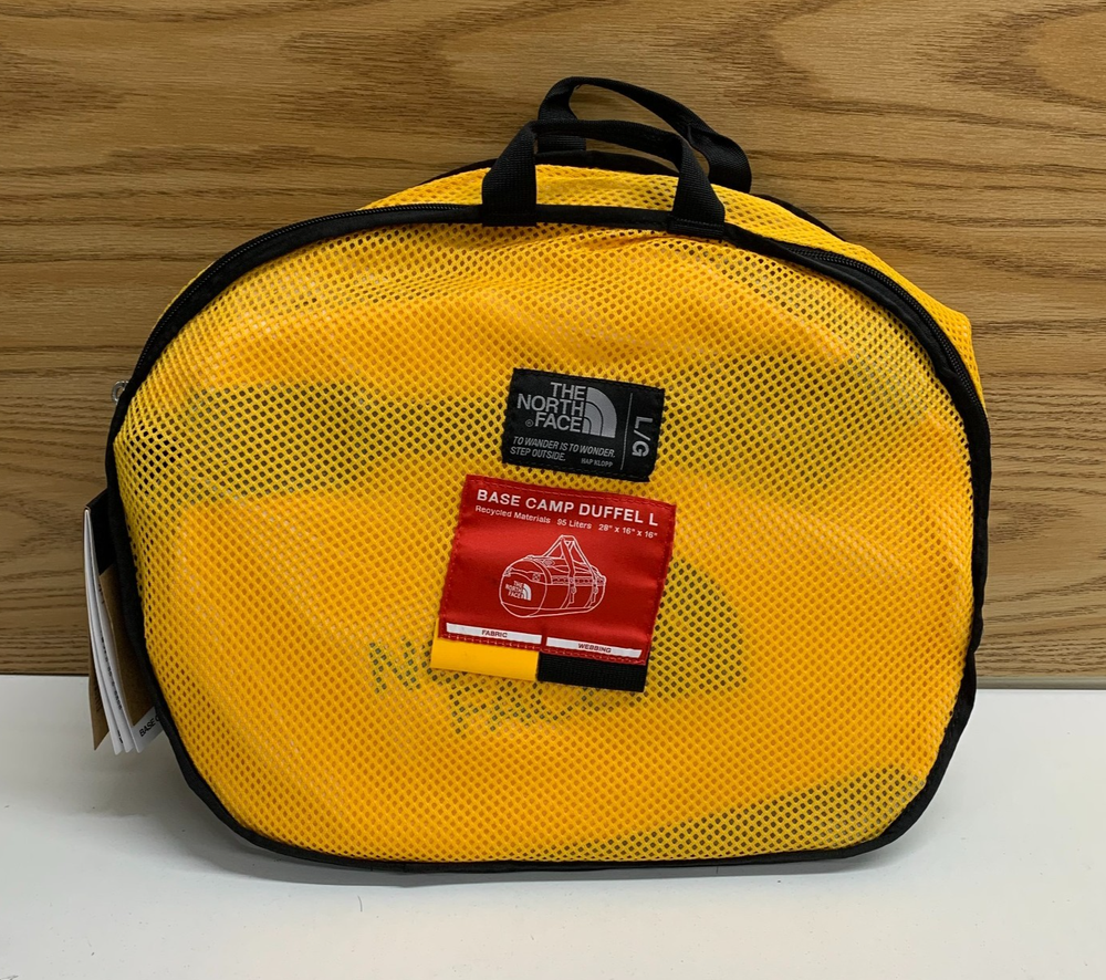 The North Face Base Camp Duffel Bag Backpack 95L Yellow  - Size L