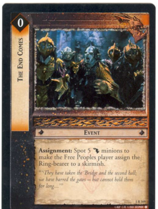 Lord Of The Rings CCG FotR Foil Card 1.R169 The End Comes