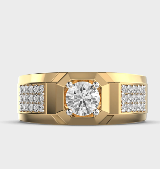 4CT Round VVS1/D Moissanite Engagement Ring 14K White Gold Plated