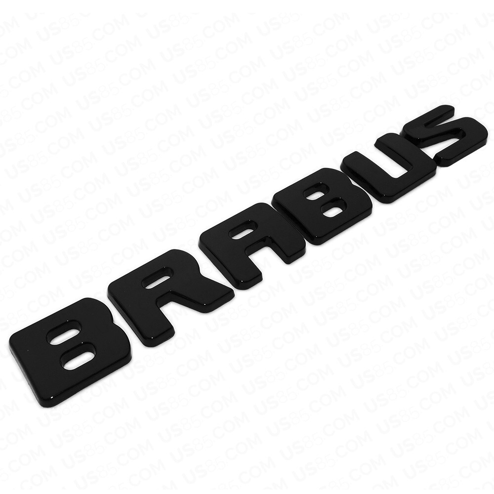 Brabus Emblem 3D Trunk Logo Nameplate Badge Letter Mercedes AMG - Gloss Black