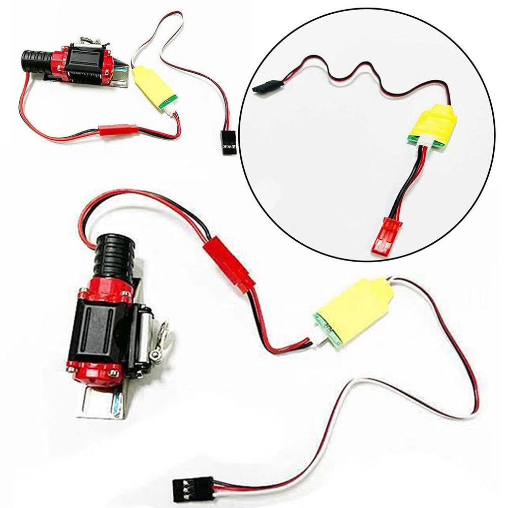 Winch + Remote Controller Receiver Cable for 1/10 TRX-4 SCX10 D90 90046 RC Car