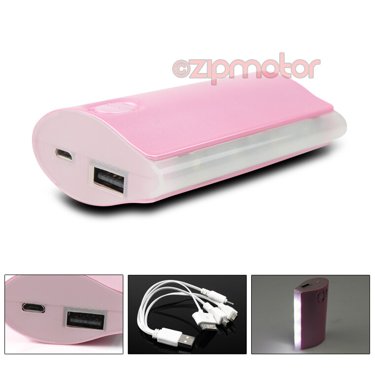 5200MAH PORTABLE BATTERY CHARGER USB PINK NOKIA LUMIA 920 1020 HTC ONE X Z10 Q10