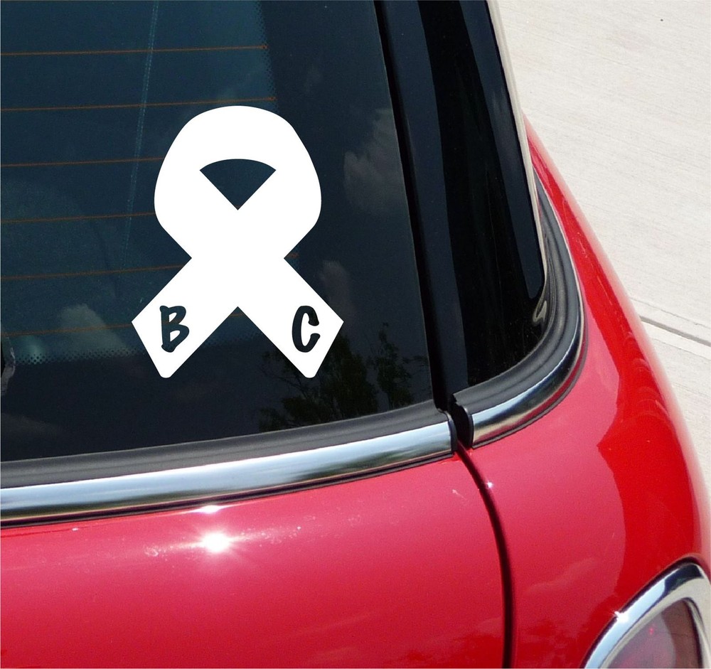 Breast Cancer Awareness Ribbon Decal Sticker for Car or Truck Health Support