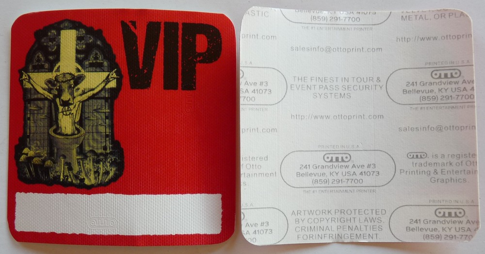 Ministry Concert Tour Red VIP Backstage Pass D15