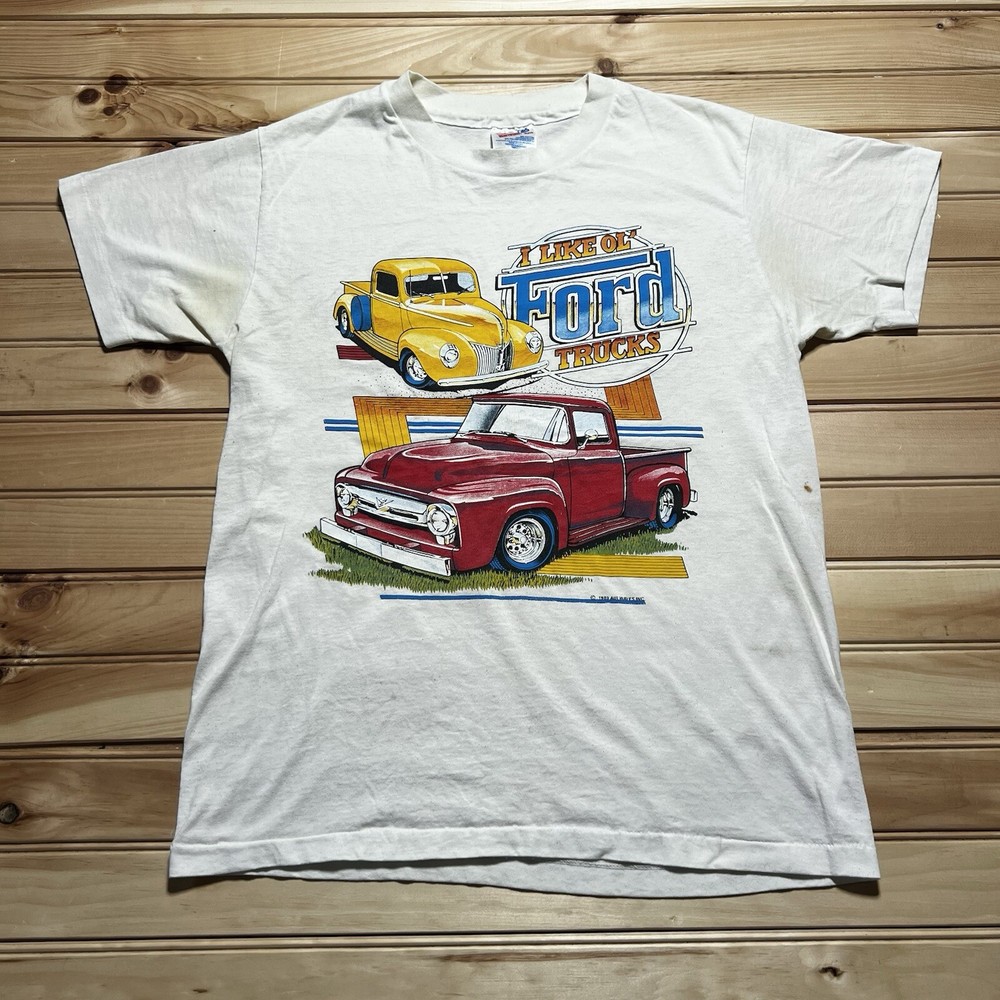 Vintage 80s I Like Ol’ Old Ford Truck T Shirt Mens Size Medium Short Sleeve 1989